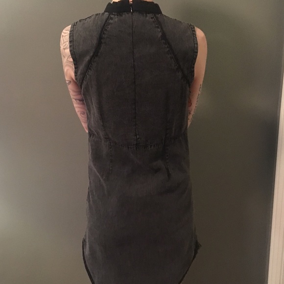 Asymmetrical Black Dress - Picture 3 of 5